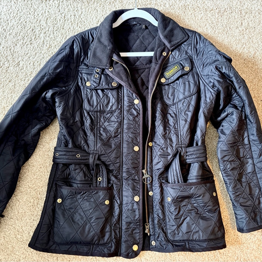 Barbour Quilted Black Utility Jacket